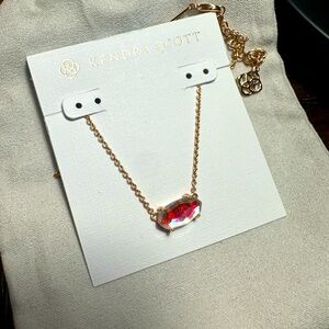 NWT Kendra Scott Ever Dichroic Pendant Necklace